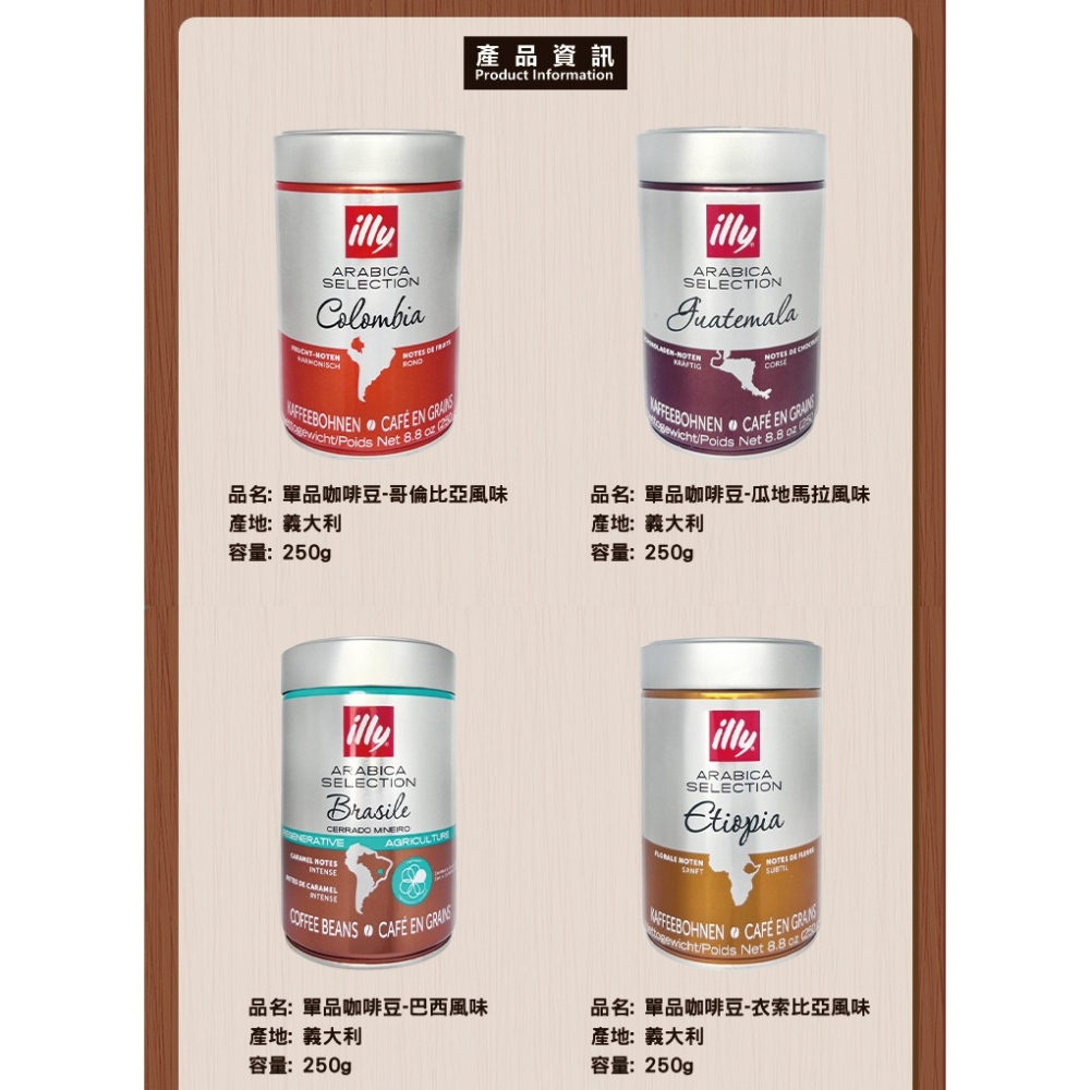 illy 咖啡 巴西&印度 2025年4月26到期  250g 烘培 咖啡豆、咖啡粉   義大利 原裝 進口-細節圖3