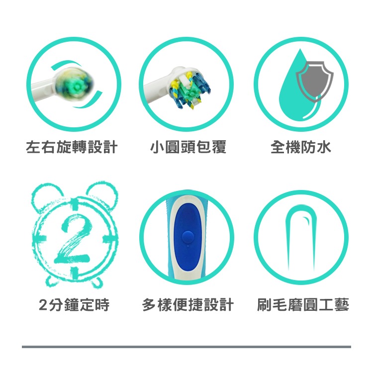 Oral-B 電動牙刷 牙刷 充電式 成人電動牙刷  口腔清潔 百零 皮卡丘兒童 Braun-細節圖4