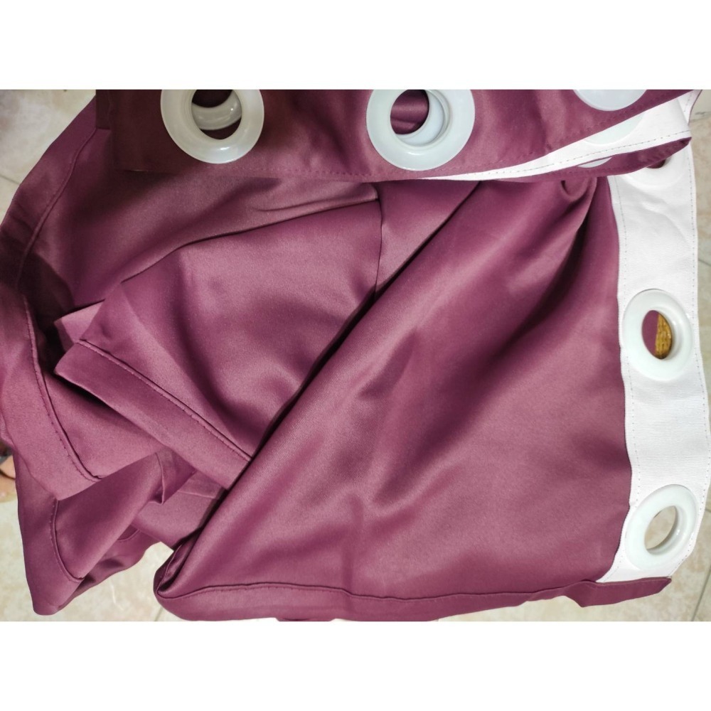 二手 窗簾 酒紅色-細節圖2