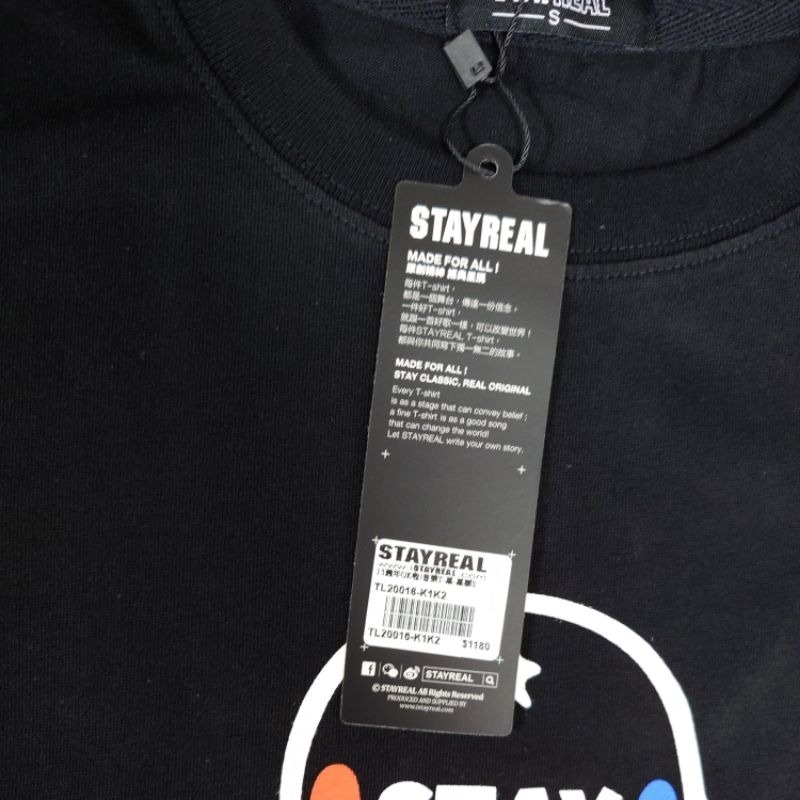 全新 Stayreal 13週年 黑標S 原價1180元 售900元 身長約64cm;寬約48cm;袖長約20cm-細節圖2