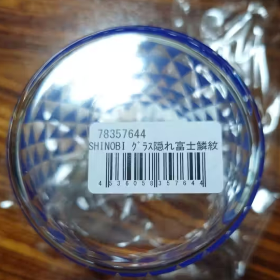 日本K-ai 日本和紋透明玻璃杯 320cc-富士山 無盒子-細節圖2