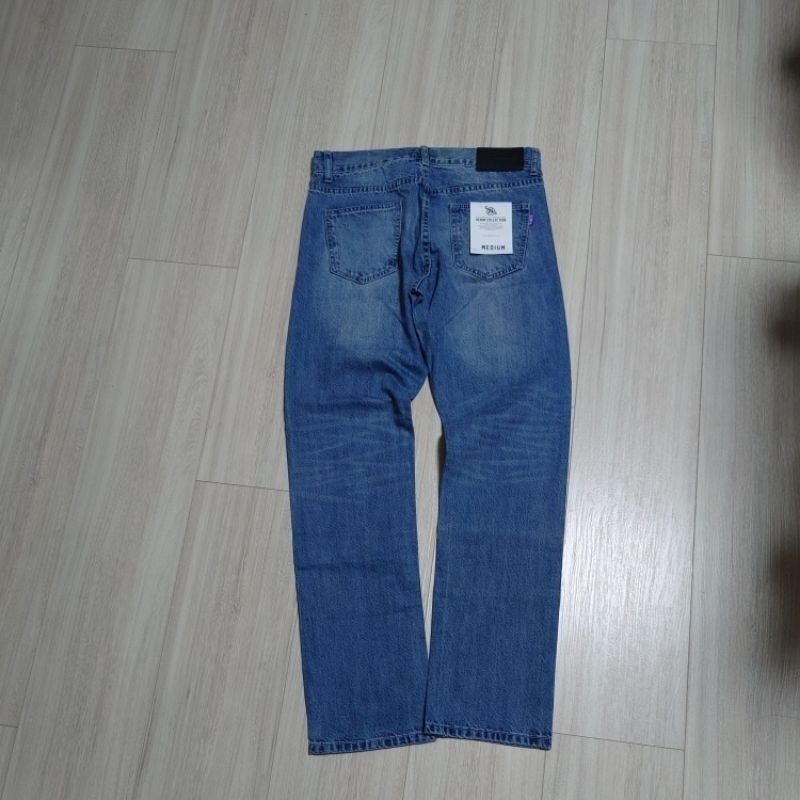 新品 林俊傑 潮牌SMUDGE SMG 牛仔褲 M號 1200元 褲長約99cm；寬約39.5cm-細節圖6