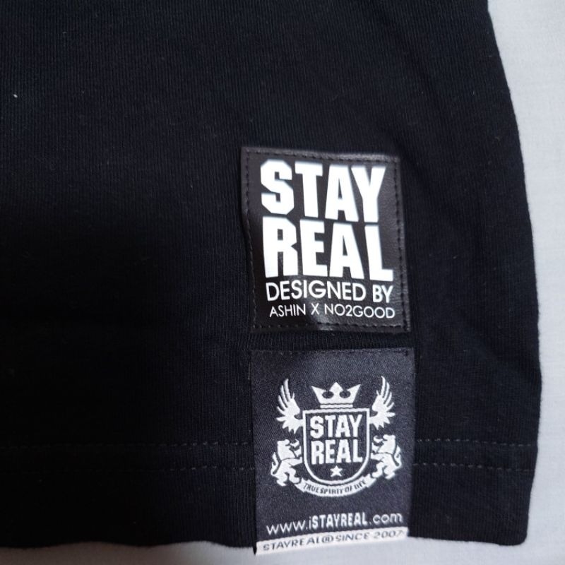全新Stayreal 鼠小小 上衣 黑標S 身長約61cm；寬約42cm；袖長約17cm-細節圖3