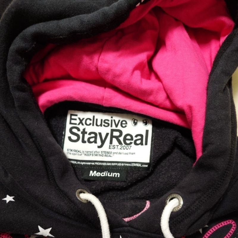 ✨二手出清✨Stayreal 燦爛星空帽T 黑標M 完美主義者請勿下單🙇‍♀️⛔-細節圖3