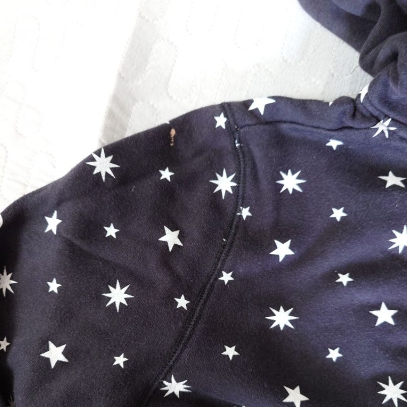 ✨二手出清✨Stayreal 燦爛星空帽T 黑標M 完美主義者請勿下單🙇‍♀️⛔-細節圖7