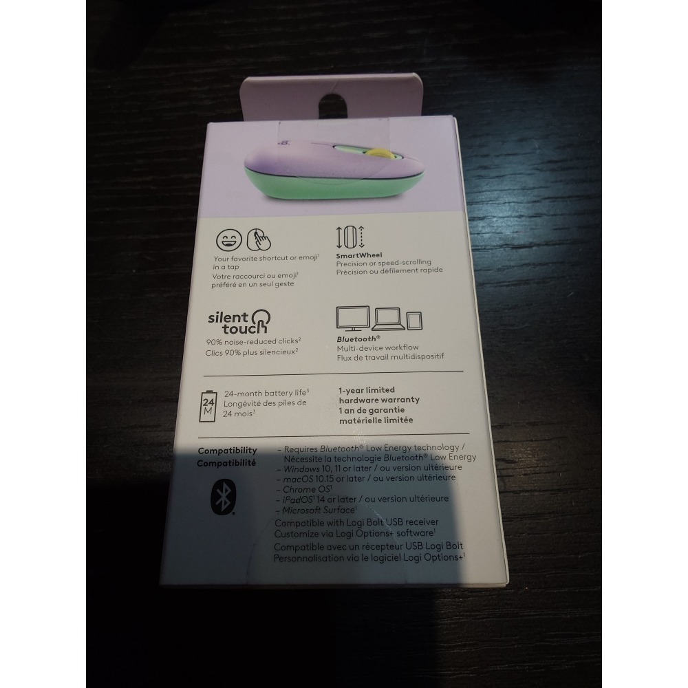Logitech 羅技POP Mouse 無線藍牙滑鼠(夢幻紫)已保留-細節圖3
