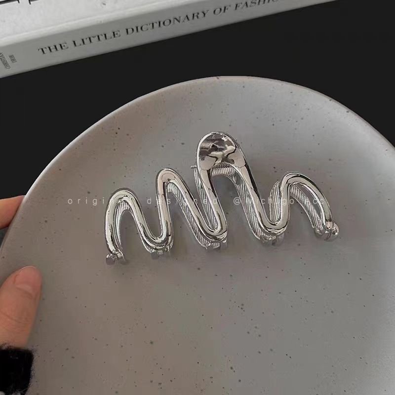 B025 12CM波浪線條鯊魚夾-細節圖2