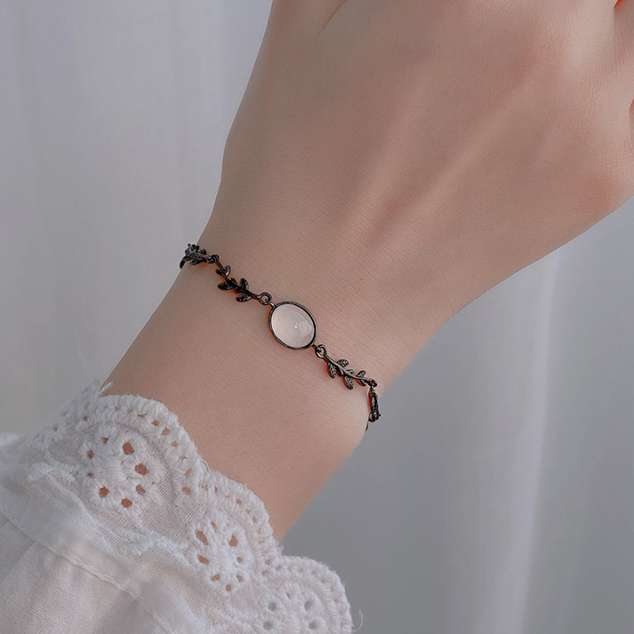  百搭日常款月光樹葉手鏈 貓眼 /樹葉-細節圖2