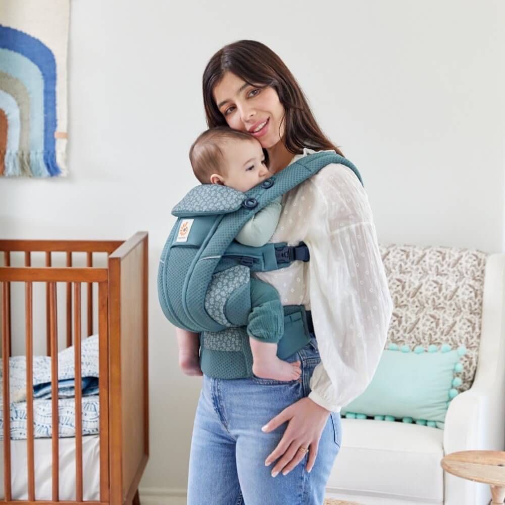 美國 Ergobaby Omni Breeze全階段型四式透氣嬰兒背帶-曙光藍-細節圖4