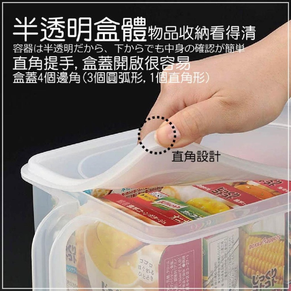 派肯生活【快速出貨】日本製Inomata 手把式儲物箱 冷藏收納盒 提把保鮮盒-細節圖4