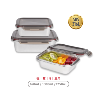 派肯生活【快速出貨】可微波 NEREZ密雅 316不鏽鋼保鮮盒 保鮮盒 便當盒  加熱飯盒 密封防漏