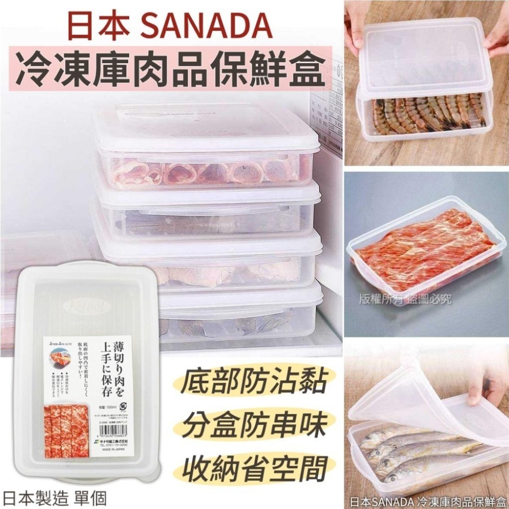 派肯生活【快速出貨】日本製SANADA 肉片冷凍保鮮盒 微波保鮮盒 分裝保鮮盒-細節圖2