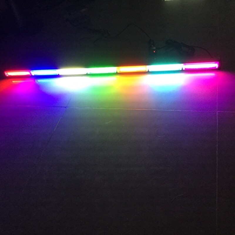 LED長條爆閃燈-七彩顏色-紅-黃-綠-藍-粉紅-冰藍-白-七種顏色-貨車卡車汽車前擋風-多種變化模式-12V-24V-細節圖3