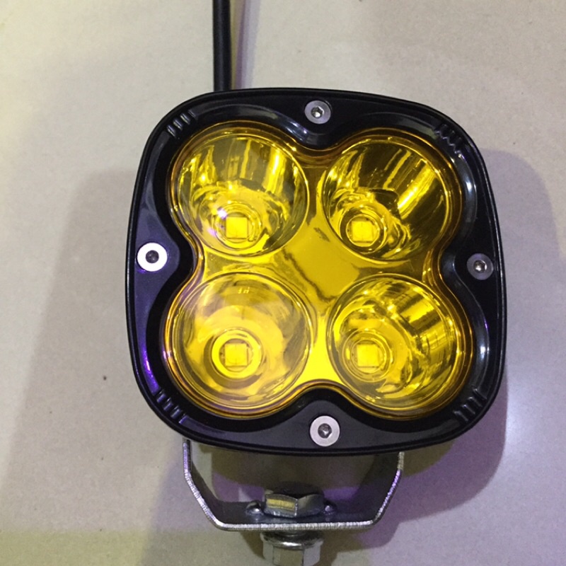 高亮度4顆10W大功率LED 40W 白光黃光工程改裝射燈霧燈汽車-機車-摩托車-照明怪手-9V-12V-24V-細節圖4