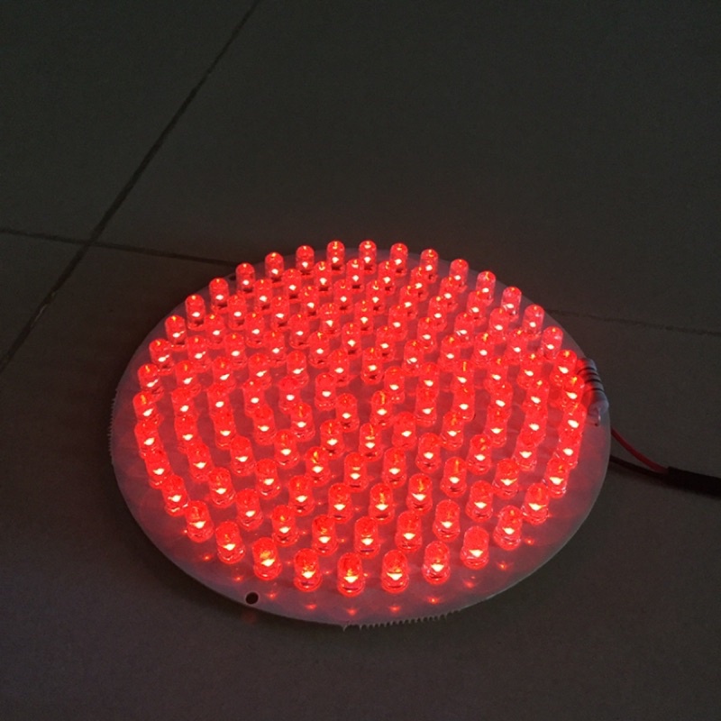 LED圓形DIY電路板-126顆燈-改裝燈板-紅綠燈-黃光-藍光-水族燈製作實習空板套件鋁基板-9V-12V-24V
