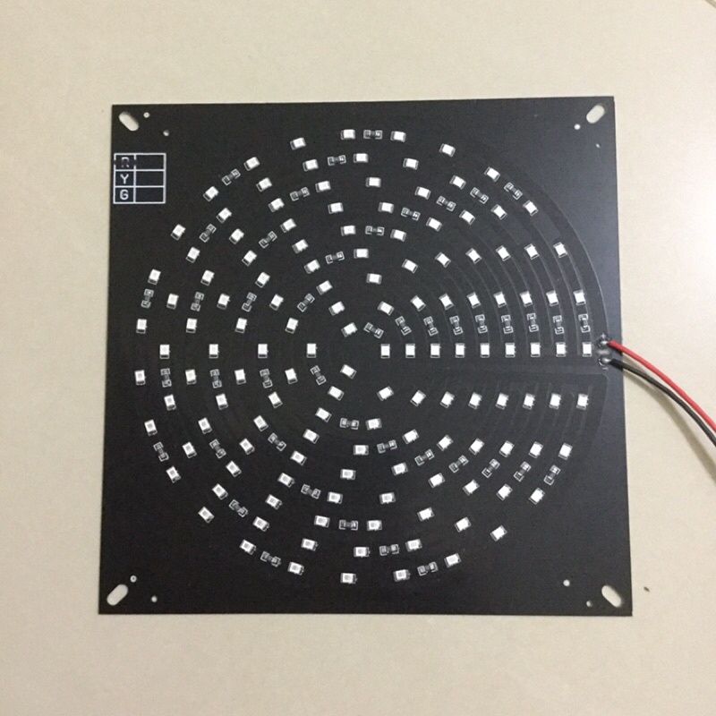 LED圓形DIY電路板-126顆燈-改裝燈板-紅綠燈-黃光-藍光-水族燈製作實習空板套件鋁基板-9V-12V-24V-細節圖9