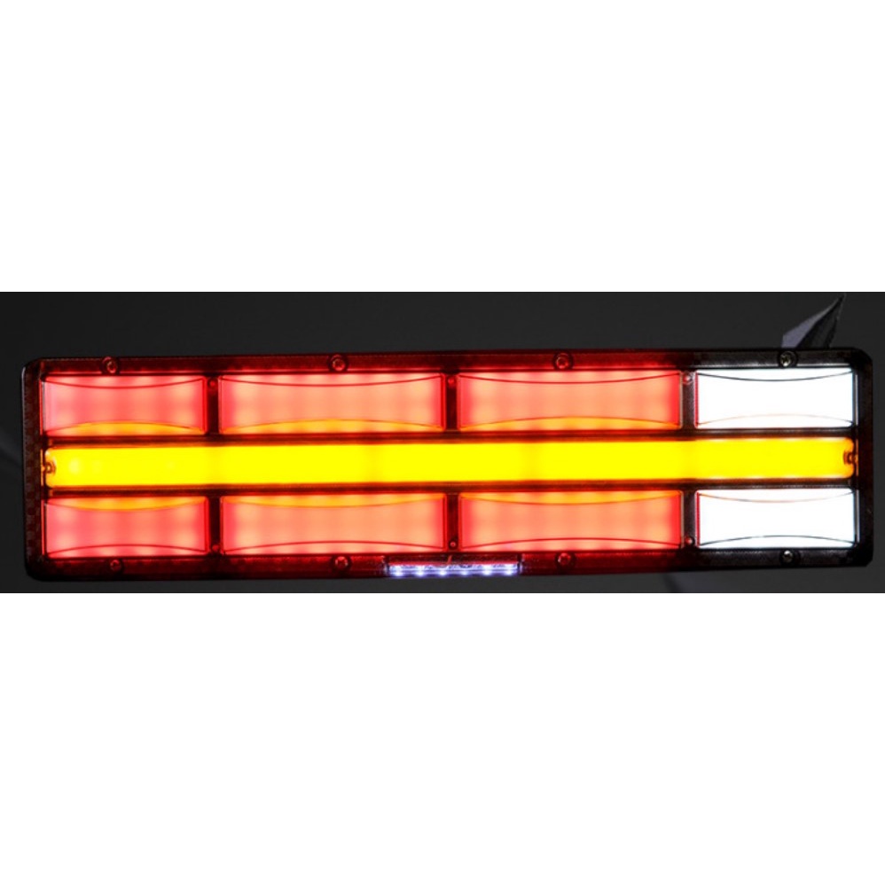 新款式高亮度LED尾燈-黃光-紅光-倒車燈小燈-煞車燈導光-流光方向燈-大貨車SCANIA卡車-砂石車-24V