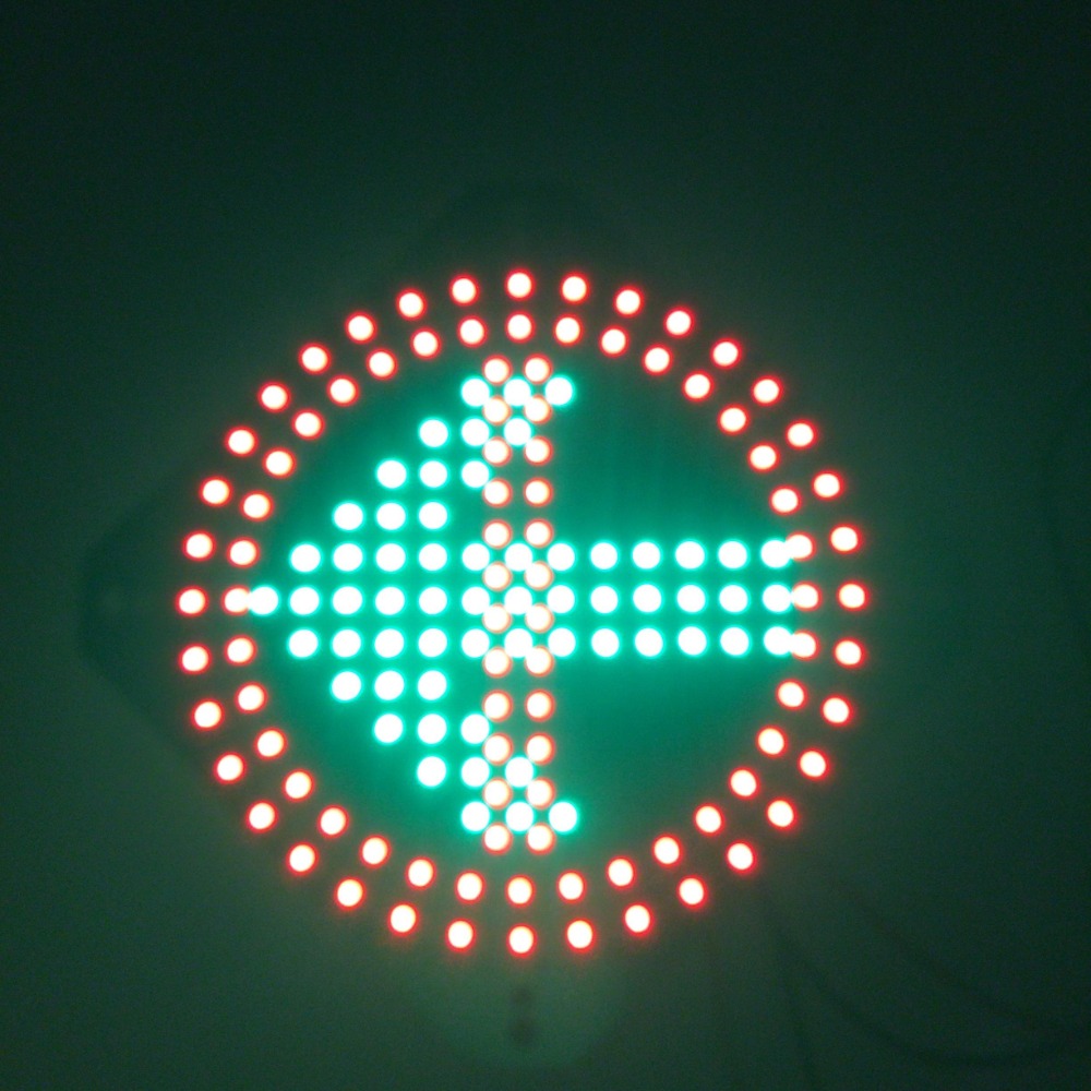 LED紅綠燈-紅光禁止-綠光箭頭-指示燈-地下室停車場-車道燈。電梯-LED雙色燈板- 尺寸12.3公分 電壓12V-細節圖2