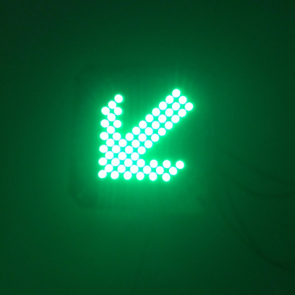 LED紅綠燈-紅光禁止-綠光箭頭-指示燈-地下室停車場-車道燈。電梯-LED雙色燈板- 尺寸12.3公分 電壓12V-細節圖3