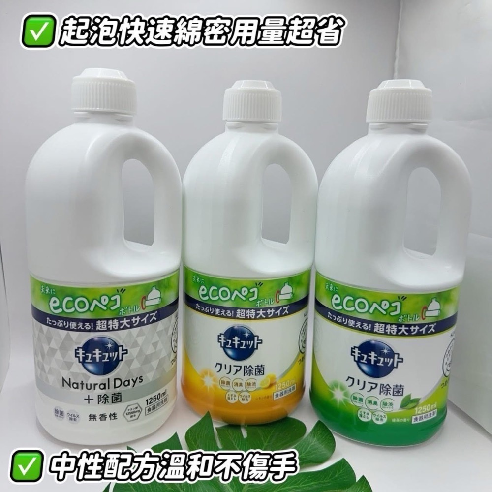 日本珂珂 現貨（日本CUCUTE）抗菌高效清潔洗碗精1250ml-細節圖3