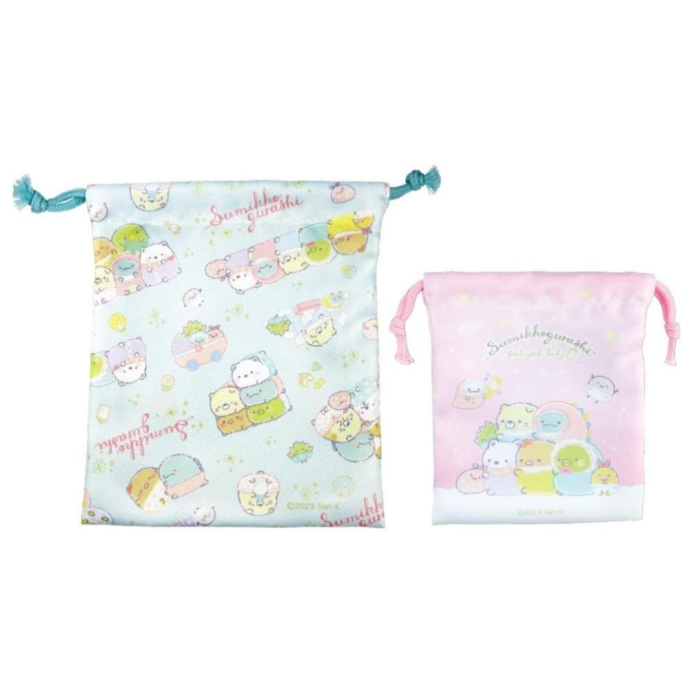 免運 現貨 日本進口 角落生物 Sumikko Gurashi 束口袋2件組 賣場多款任選-細節圖2