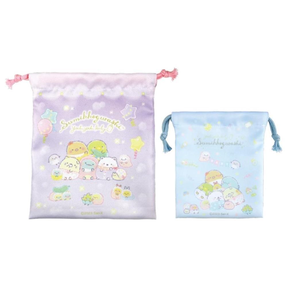 免運 日本進口 角落生物 Sumikko Gurashi 束口袋2件組 賣場多款任選-細節圖2