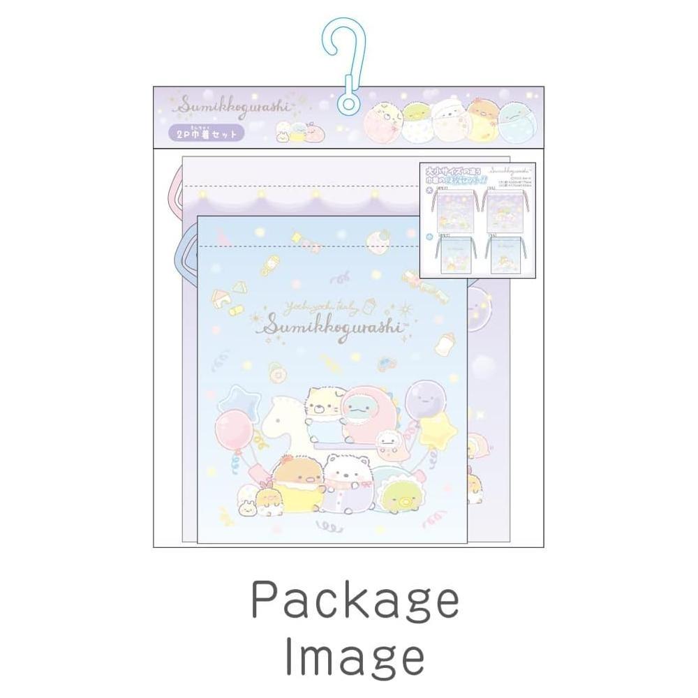 免運 日本進口 角落生物 Sumikko Gurashi 束口袋2件組 賣場多款任選-細節圖3