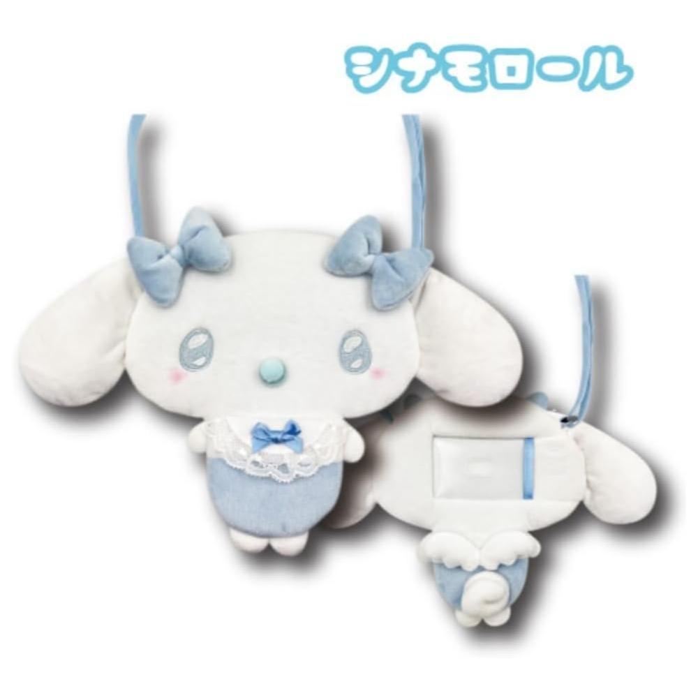 免運 日本進口 大耳狗 Cinnamonroll 造型絨毛票卡斜背包(嬰兒款) 賣場多款任選-細節圖2