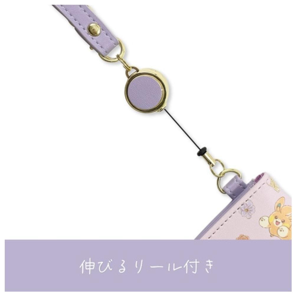 免運 日本進口 神奇寶貝 精靈寶可夢 Pokemon 皮卡丘 伸縮票卡夾(粉紫) 賣場多款任選-細節圖4