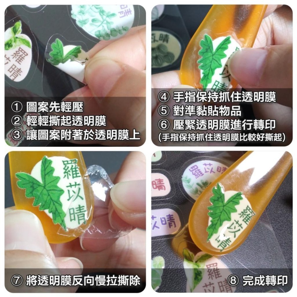 〔少量客製〕手壓轉印 感壓轉印 商品貼牌 鏤空貼 防水 姓名貼 LOGO貼 UV水晶貼 圖鑑型 半斷自帶刀模 免手剪-細節圖3