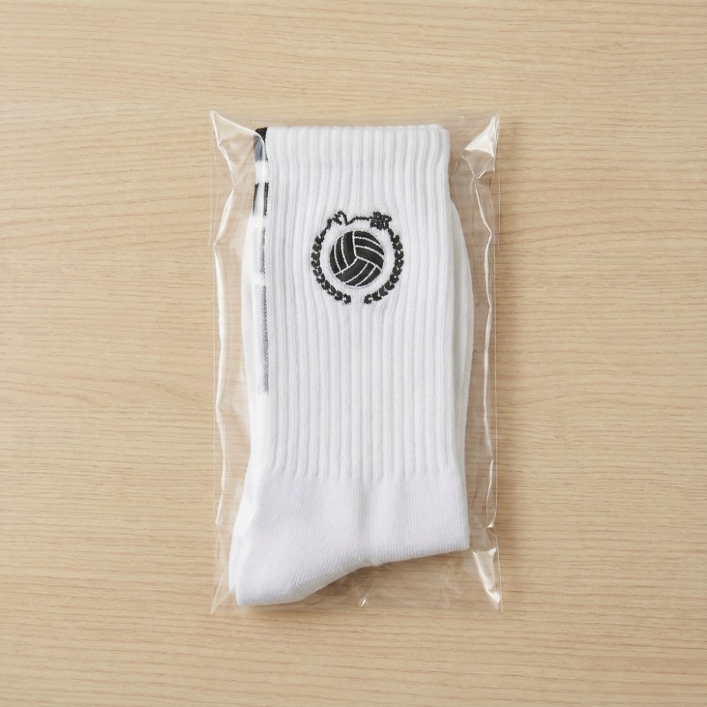 UVST學院排球系列  電繡バレー部 黑橄欖枝葉 OH9實戰排球襪-細節圖2