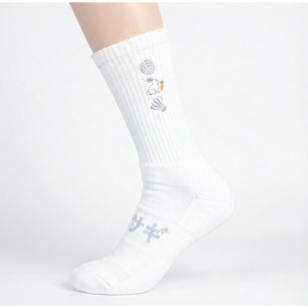 電繡羽排兔OH9排球襪
