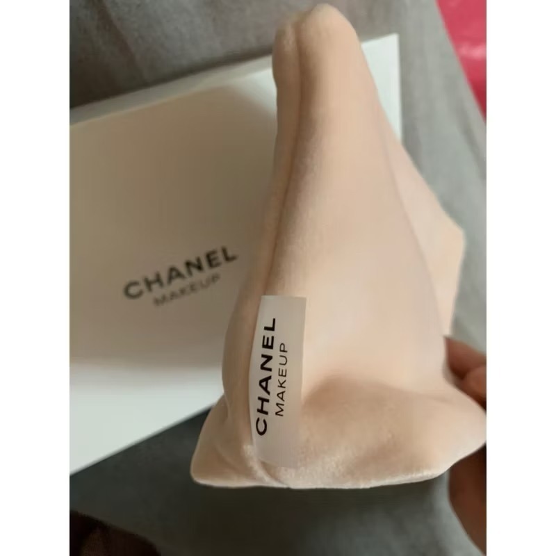 《YUEMOE》CHANEL 香奈兒精緻米色化妝包-細節圖3