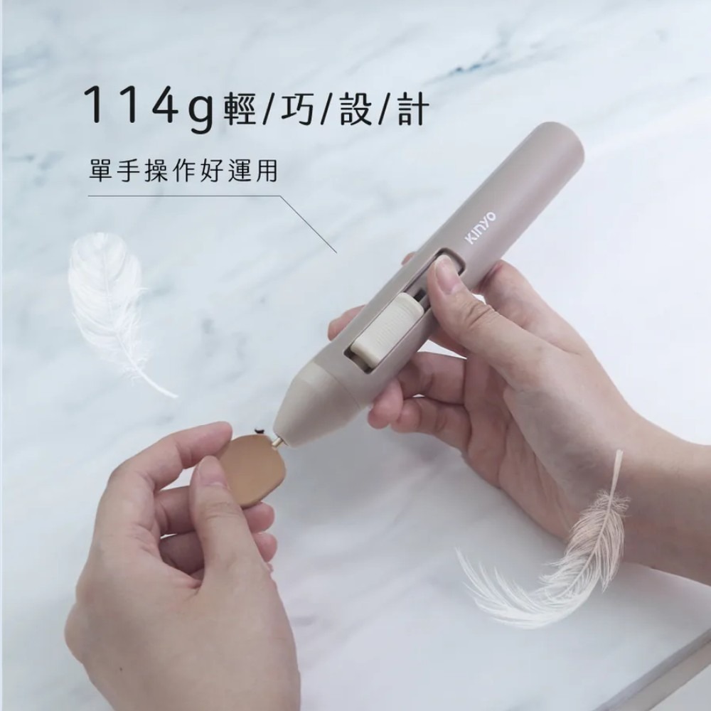 【KINYO】無線迷你熱熔膠槍 ET-5565 推桿式 熱熔膠 充電式熱融槍 USB直充 推桿式出膠【蘑菇生活家電】-細節圖8