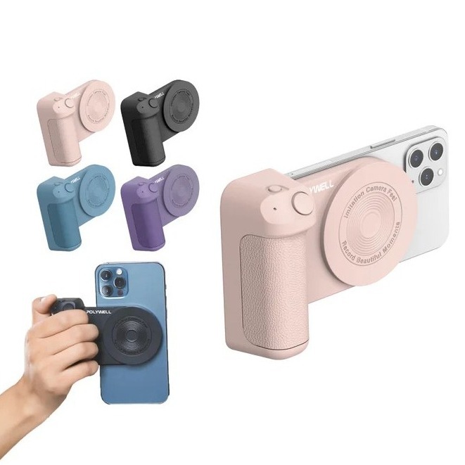 【POLYWELL】磁吸式藍牙相機手把 Magsafe 類相機握把 獨立拍照按鍵 TYPE-C 充電【蘑菇生活家電】-細節圖2