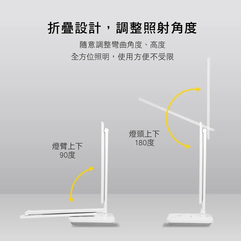 【KINYO】無線摺疊LED檯燈 PLED-4189 USB檯燈 無段式亮度調整 學生專用檯燈 桌燈【蘑菇生活家電】-細節圖7