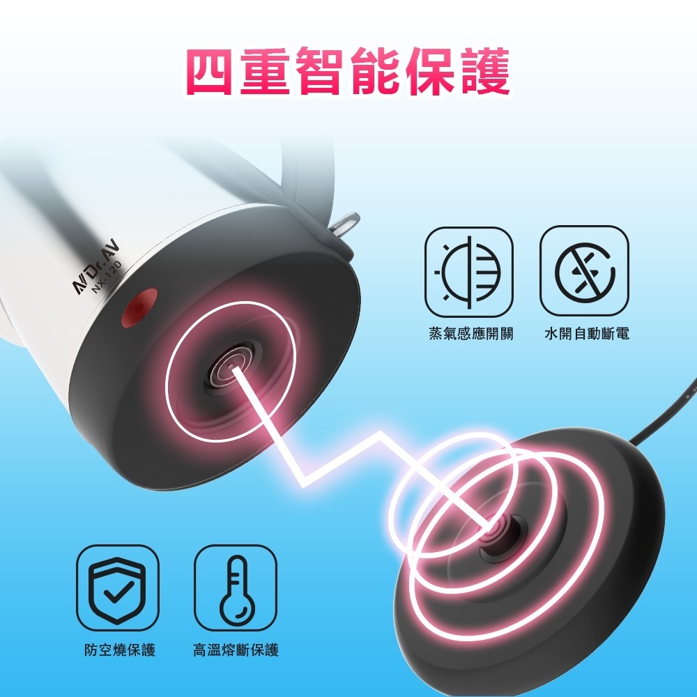 【聖岡科技】NX-120 1.2L 五星級 不鏽鋼快煮壺 電茶壺 旅店 飯店 民宿 辦公室 304食用級不鏽鋼內膽-細節圖7