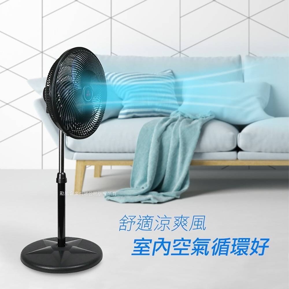 【勳風SUPA FINE】14吋三合一循環立扇 BHF-K0172 立扇+桌扇+壁掛扇 三合一功能 台灣製【蘑菇生活家電-細節圖3