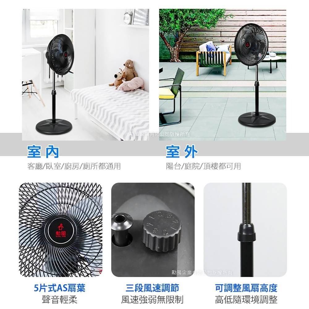 【勳風SUPA FINE】14吋三合一循環立扇 BHF-K0172 立扇+桌扇+壁掛扇 三合一功能 台灣製【蘑菇生活家電-細節圖5