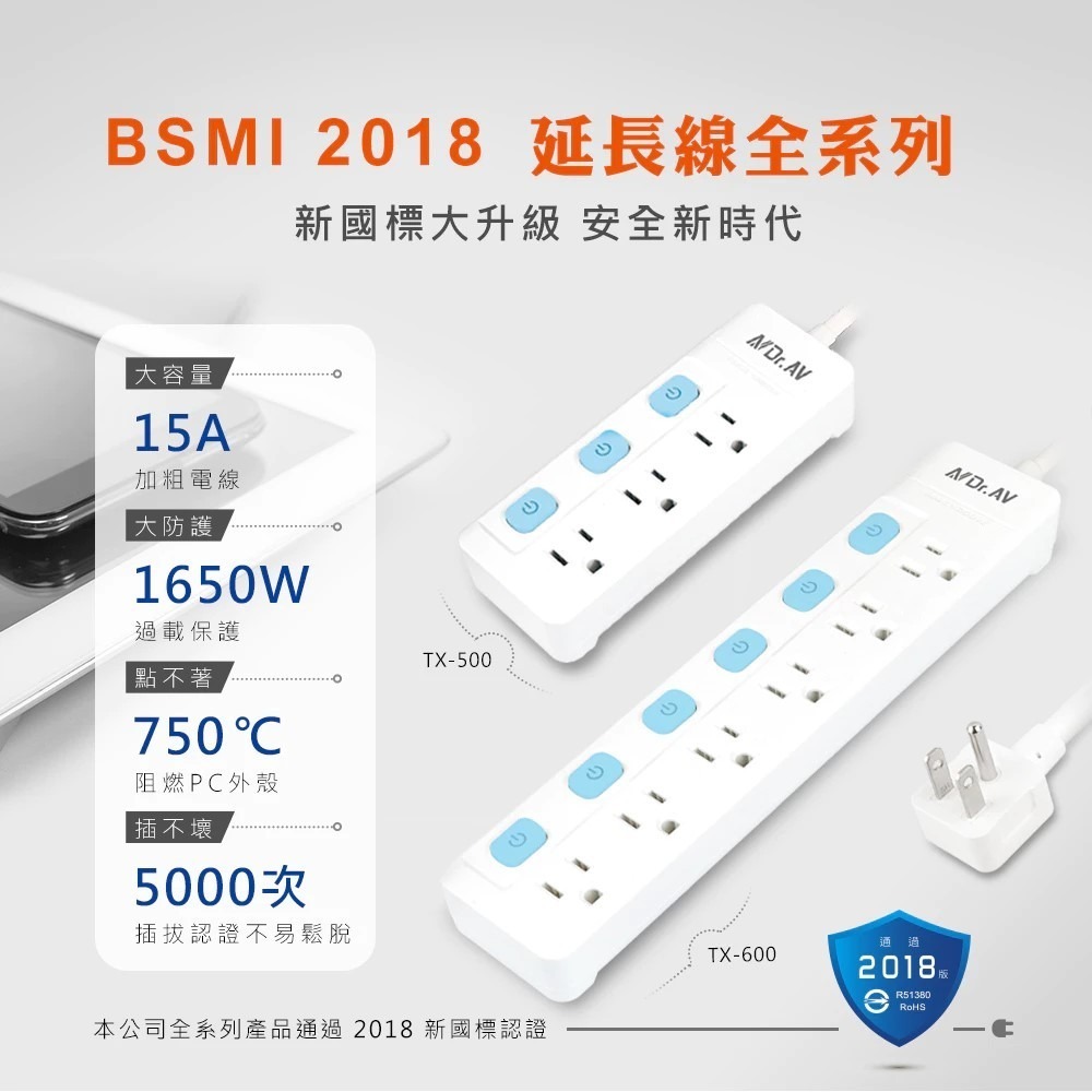 【聖岡科技】3P節能延長線 TX-500 3切3插 6尺節能開關 3頭插頭 獨立開關延長線 節能獨立分控【蘑菇生活家電-細節圖8