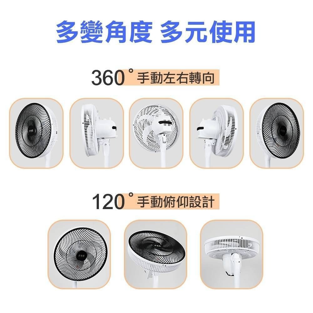 【勳風】14吋DC扇 桌立扇 循環扇 BHF-S0029 360度轉頭 usb插電 可接行動電源 露營好用【蘑菇生活家電-細節圖7