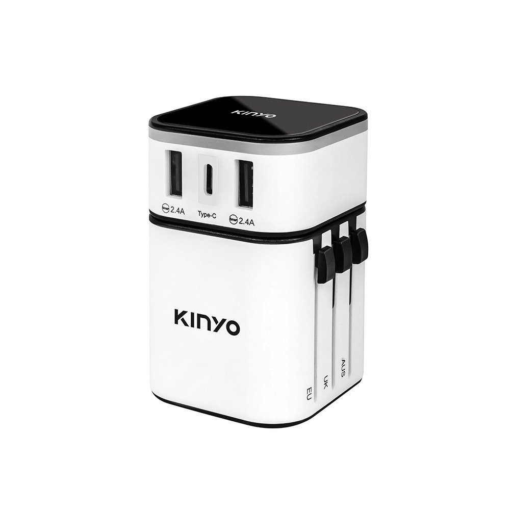 【KINYO】多合一旅行萬國轉接頭USB充電器Type-C 最大3.4A 安全鎖設計 筆電 手機【蘑菇生活家電】-規格圖11
