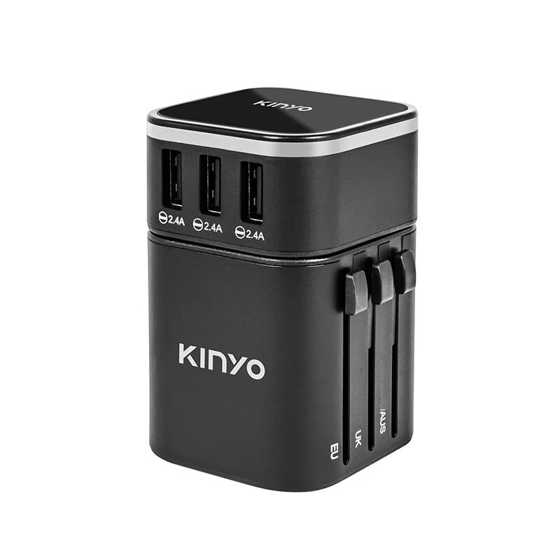 【KINYO】多合一旅行萬國轉接頭USB充電器Type-C 最大3.4A 安全鎖設計 筆電 手機【蘑菇生活家電】-規格圖11