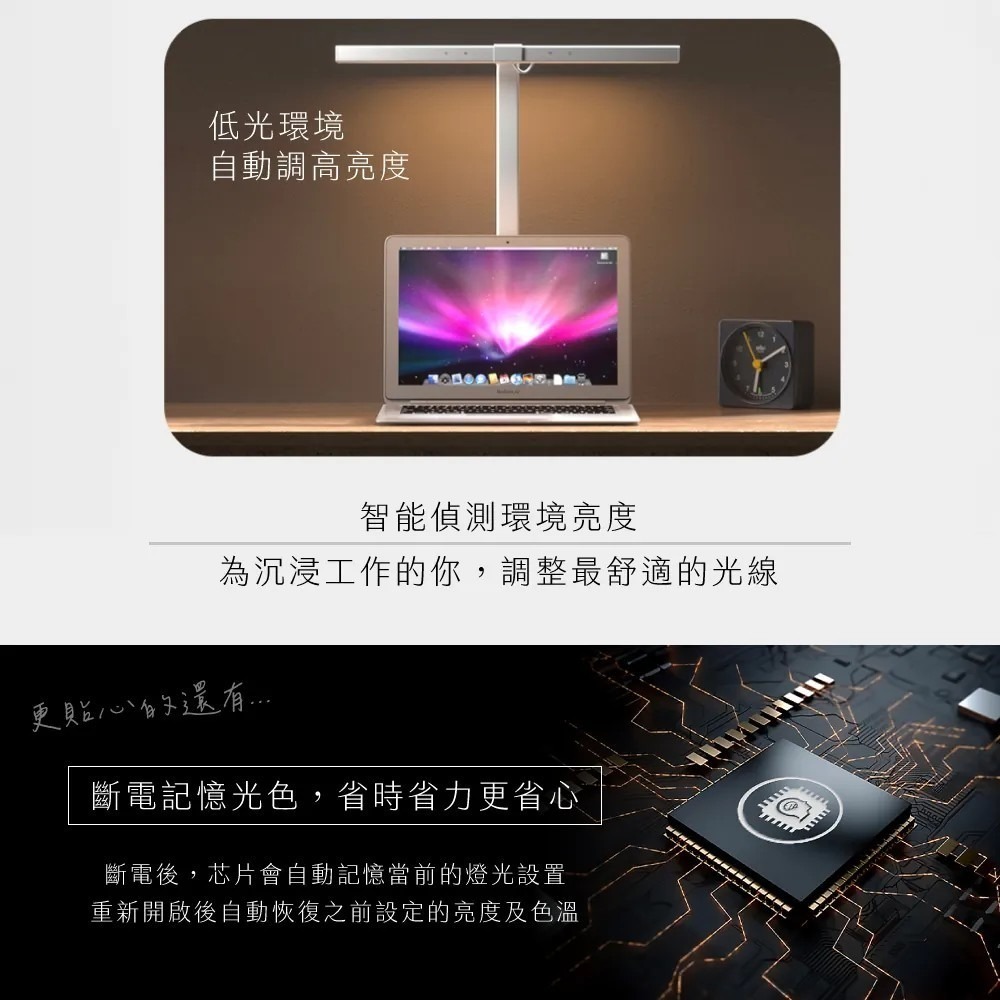 【KINYO】二合一護眼檯燈 48cm PLED-7428 護眼防眩光 桌燈 夾燈 書桌燈 可夾式 桌上型【蘑菇生活家電-細節圖8