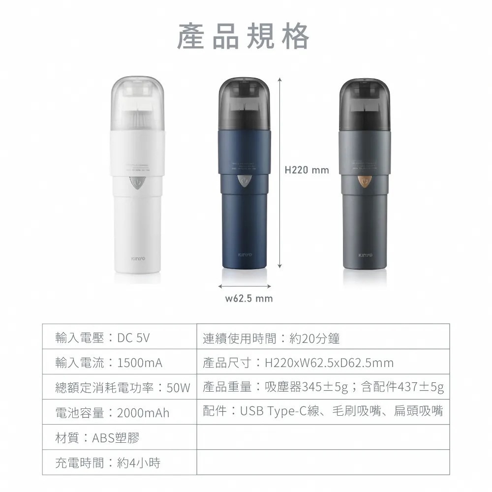 【KINYO】輕巧手持無線吸塵器 KVC-5890 白色 寵物 可水洗濾網 功能車用吸塵器 小型吸塵器【蘑菇生活家電】-細節圖11