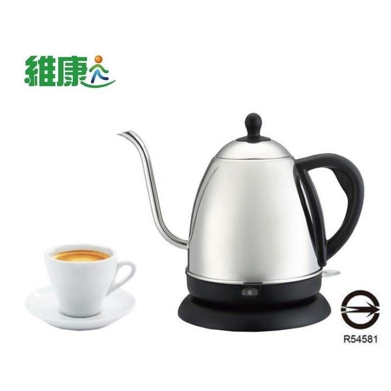 【維康】快速電茶壺 WK-1000 不鏽鋼長嘴電茶壼 快煮壺 電水壺 咖啡壺 泡茶壺 手沖壺 泡茶機 【蘑菇生活家電】-細節圖4