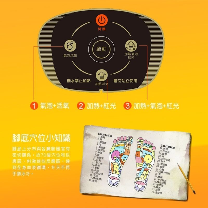 【勳風】泡腳機HF-G592H 贈泡腳包 加熱式 氣泡 按摩足浴機 10滾輪按摩腳底穴道 超強氣泡 泡腳機【蘑菇生活家電-細節圖3