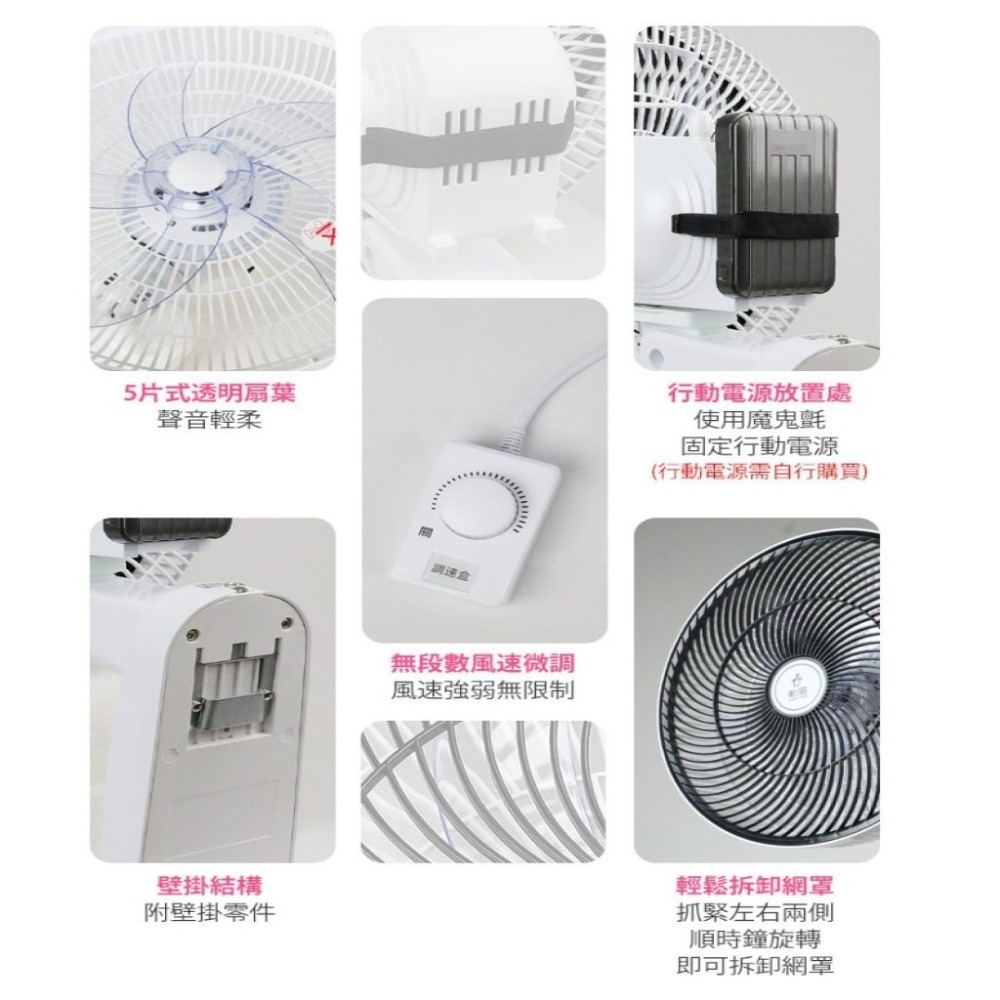 【勳風】14吋極能靜音 DC壁掛扇 HF-B36U USB 壁扇 台灣製造 循環掛壁扇 循環扇 壁掛扇 【蘑菇生活家電】-細節圖4
