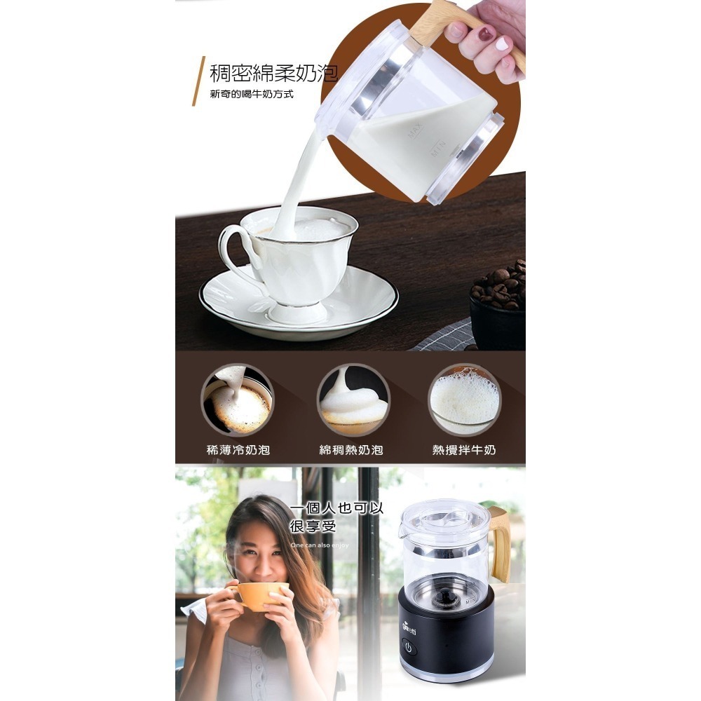 【義大利珈樂堤】全自動冷熱奶泡機 黑 白 GL-9121  通過BSMI認證【蘑菇生活家電】-細節圖3