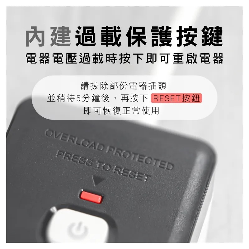 【KINYO】1開4插 3P 立方 延長線 4呎 SG-3144 桌面電腦 節電開關 防火材質 辦公室【蘑菇生活家電】-細節圖5